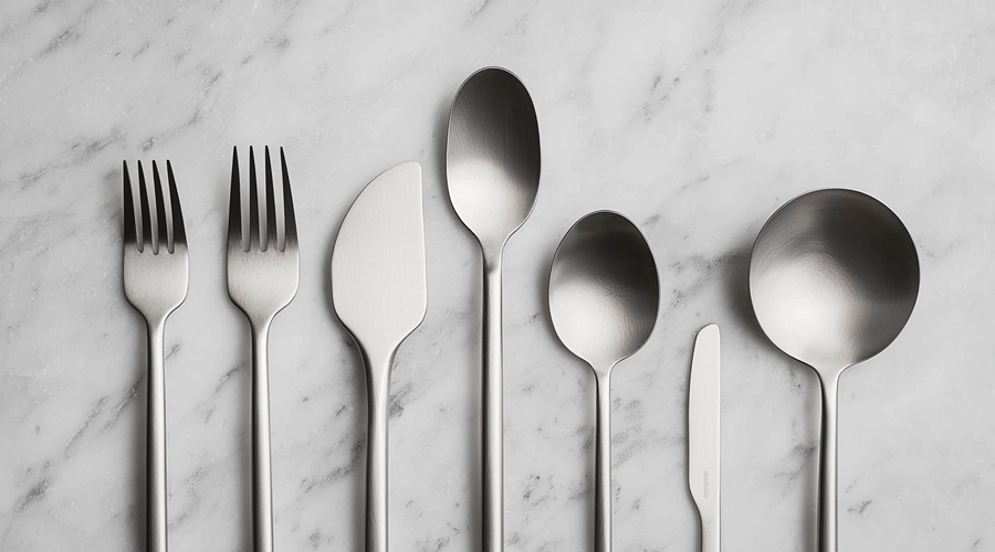 gold IKEA flatware